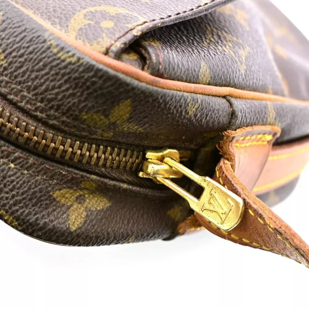 LOUIS VUITTON Jeune Fille GM Shoulder Bag Monogram Leather Brown M51225 33YE563